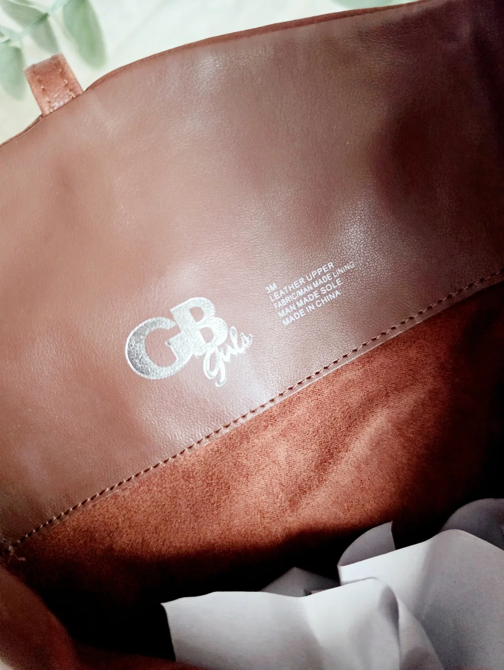 GB Girl Brown Genuine Leather Riding Boots Size 3M
